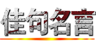 佳句名言 ()