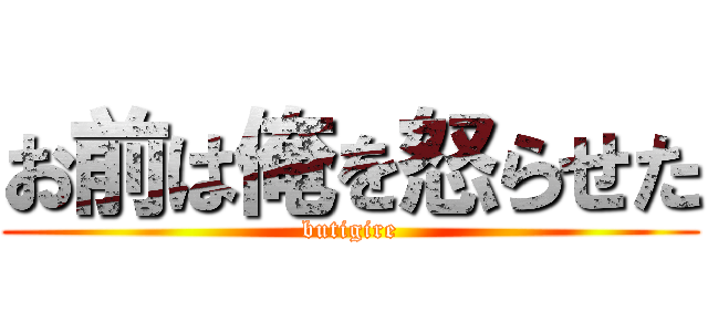 お前は俺を怒らせた (butigire)