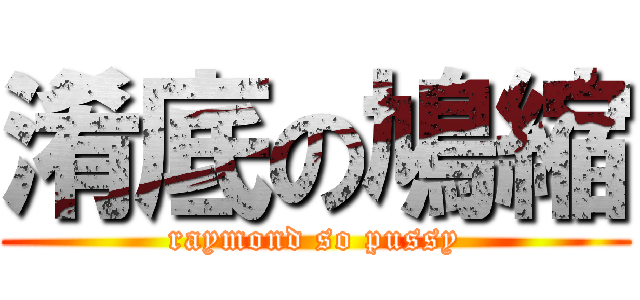 淆底の鳩縮 (raymond so pussy)