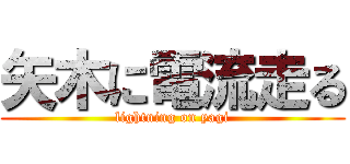矢木に電流走る (lightning on yagi)