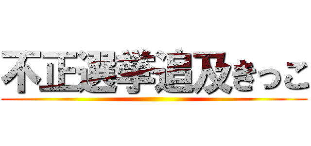 不正選挙追及きっこ ()