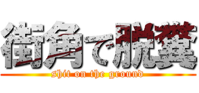 街角で脱糞 (shit on the ground)