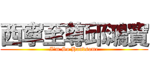 西寧至尊邱鴻寶 (I\'m So Handsome)