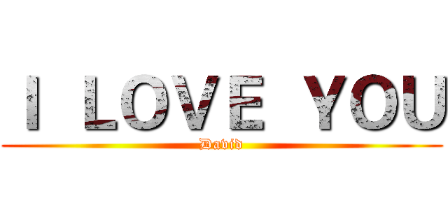 Ｉ  ＬＯＶＥ  ＹＯＵ (David)