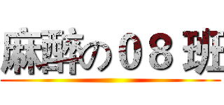 麻醉の０８ 班 ()