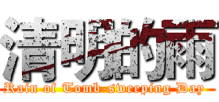 清明的雨 (Rain of Tomb-sweeping Day )