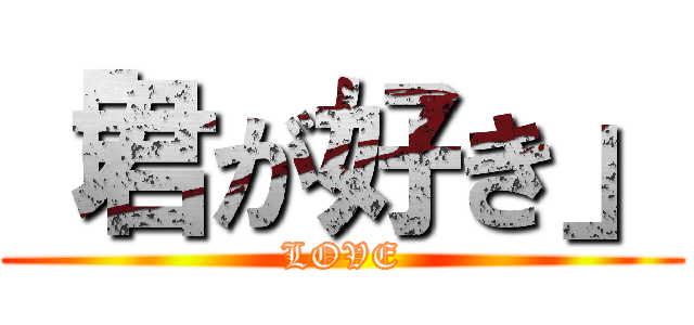 「君が好き」 (LOVE)