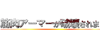 筋肉アーマーが破壊されました ()