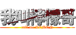 我叫檸檬哥 (call me LEMON)