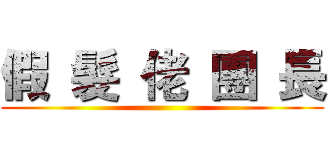 假 髮 佬 團 長 ()