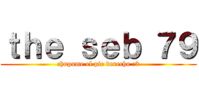 ｔｈｅ ｓｅｂ ７９ (chupame el pie derecho :3)