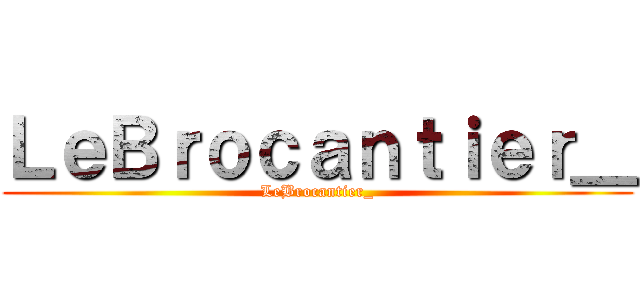 ＬｅＢｒｏｃａｎｔｉｅｒ＿ (LeBrocantier_)