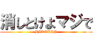 消しとけよマジで (HIKAKIN)