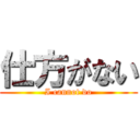 仕方がない (I cannot do)