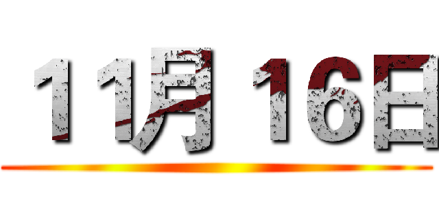 １１月１６日 ()