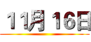 １１月１６日 ()