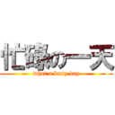 忙碌の一天 (what a busy day)