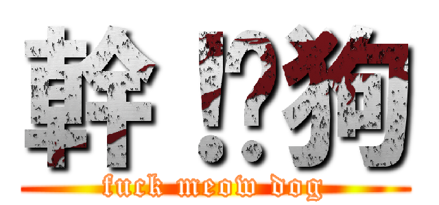 幹！喵狗 (fuck meow dog)