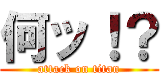 何ッ！？ (attack on titan)
