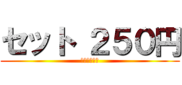 セット ２５０円 (めっちゃお得)