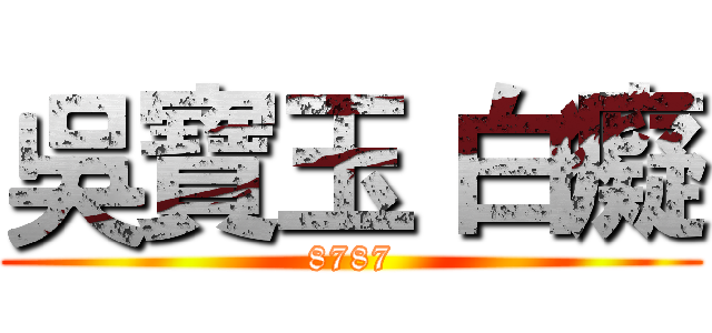 吳寶玉 白癡 (8787)