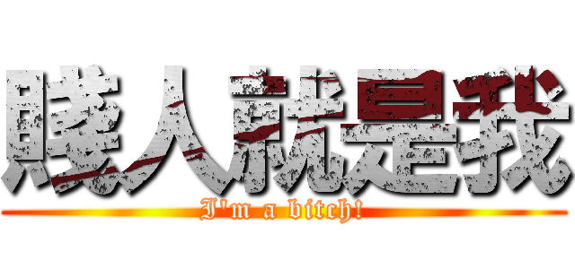賤人就是我 (I\'m a bitch!)
