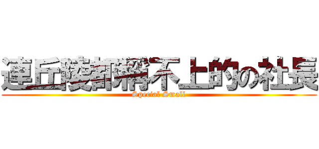連丘陵都稱不上的の社長 (Special Small)