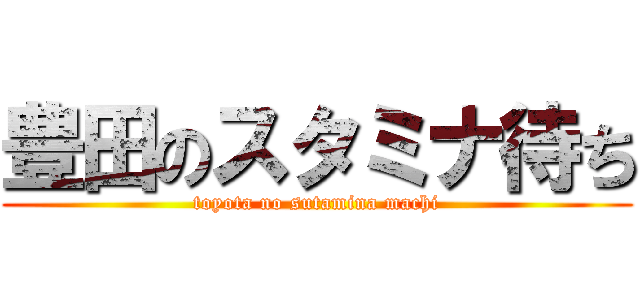 豊田のスタミナ待ち (toyota no sutamina machi)