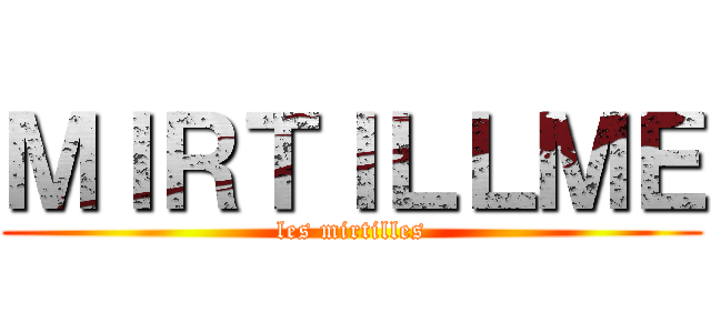 ＭＩＲＴＩＬＬＭＥ (les mirtilles)
