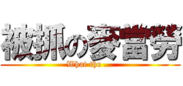 被抓の麥當勞 (What the ...)