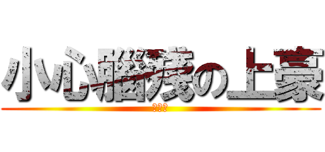 小心腦殘の上豪 (紙糊腦)