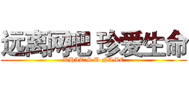 远离网吧 珍爱生命 (WHAT'S U NAME)