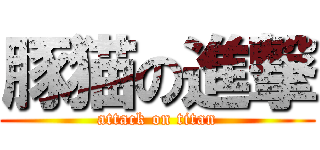 豚猫の進撃 (attack on titan)