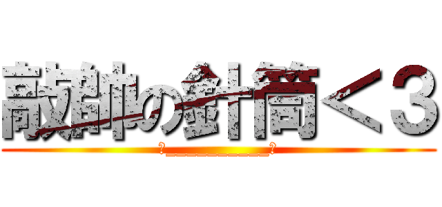 敲帥の針筒＜３ (＞__________＜)