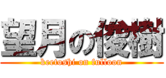 望月の俊樹 (keetoshi on fulloon)