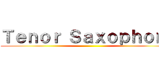 Ｔｅｎｏｒ Ｓａｘｏｐｈｏｎｅ ()