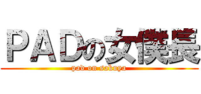 ＰＡＤの女僕長 (pad on sakuya)