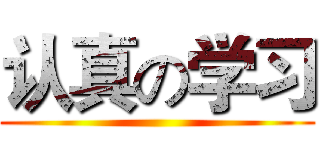 认真の学习 ()