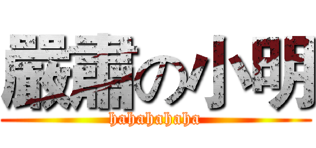 嚴肅の小明 (hahahahaha)