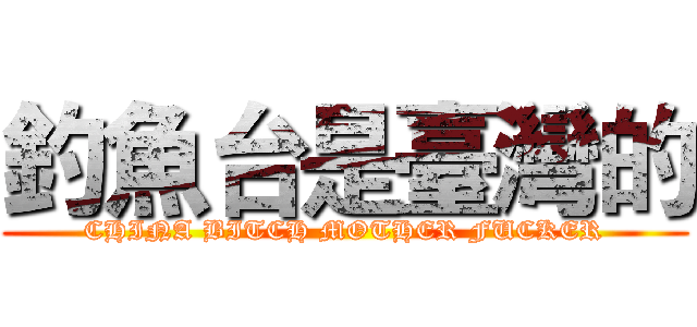 釣魚台是臺灣的 (CHINA BITCH MOTHER FUCKER)