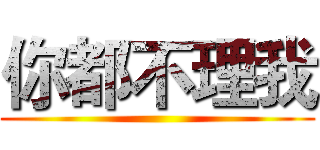 你都不理我 ()