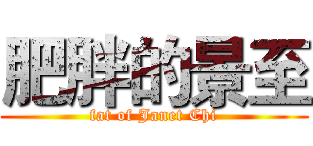 肥胖的景至 (fat of Janet Chi)