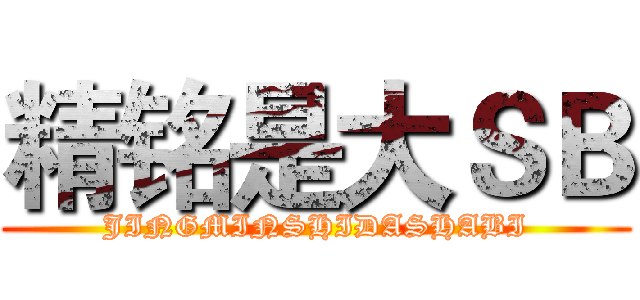 精铭是大ＳＢ (JINGMINSHIDASHABI)
