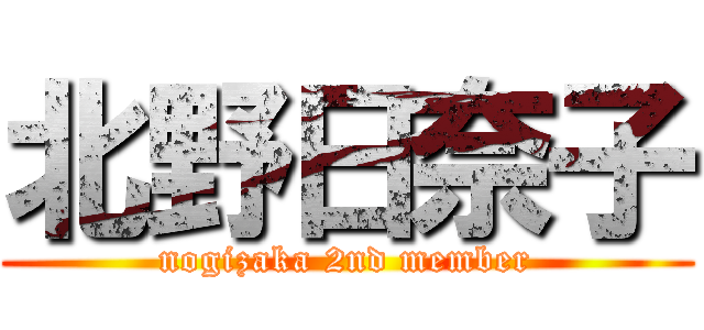 北野日奈子 (nogizaka 2nd member)