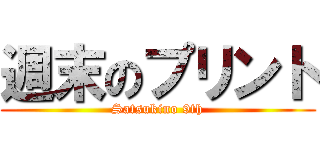 週末のプリント (Satsukino 9th)