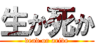 生か死か (dead or arive)