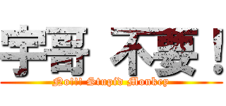 宇哥 不要！ (No!!! Stupid Monkey)