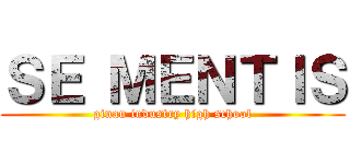 ＳＥ ＭＥＮＴＩＳ (ginan industry high school)