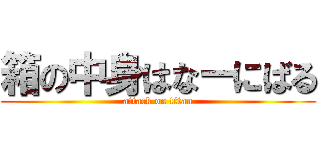 箱の中身はなーにばる (attack on titan)