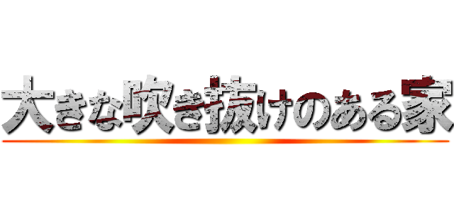 大きな吹き抜けのある家 ()